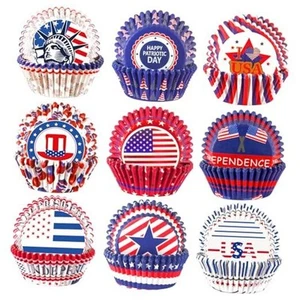 450pcs 4th of July Cupcake Liners, Independence Day American Flag Baking Cups - Picture 1 of 8
