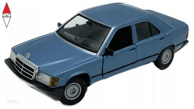 MODELLINO STATICO BBURAGO 1/24 1987 MERCEDES-BENZ 190E DIAMOND BLUE - Immagine 1 di 2