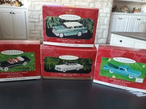 Menge 4 Vintage Oldtimer Punze Andenken Ornamente in Box Toll aussehend! - Bild 1 von 5