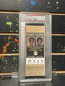 PSA 8 - Sugar Ray Leonard Vs Tommy Hearns boleto completo 16/09/81 Ceaser’s Palace - Imagen 1 de 5
