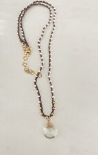 Pearl Seed Bead Quartz Crystal 14k Gold Filled Necklace Silk Sundance Catalog