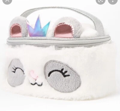 BOLSO DE COSMÉTICOS MAQUILLAJE PRINCESA PANDA PELUCHE DIFUSO CLARE'S NIÑAS BOLSA CON CREMALLERA Foto 1 de 4