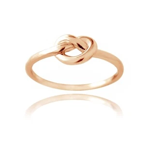 Ring Liebesknoten roségoldfarben über Sterlingsilber poliert, Größe 5 - Bild 1 von 3