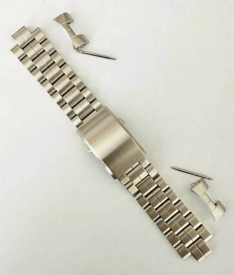 Pulseira de relógio de aço original Hamilton compatível com estojo traseiro # H705450 / H706050 - Imagem 1 de 3