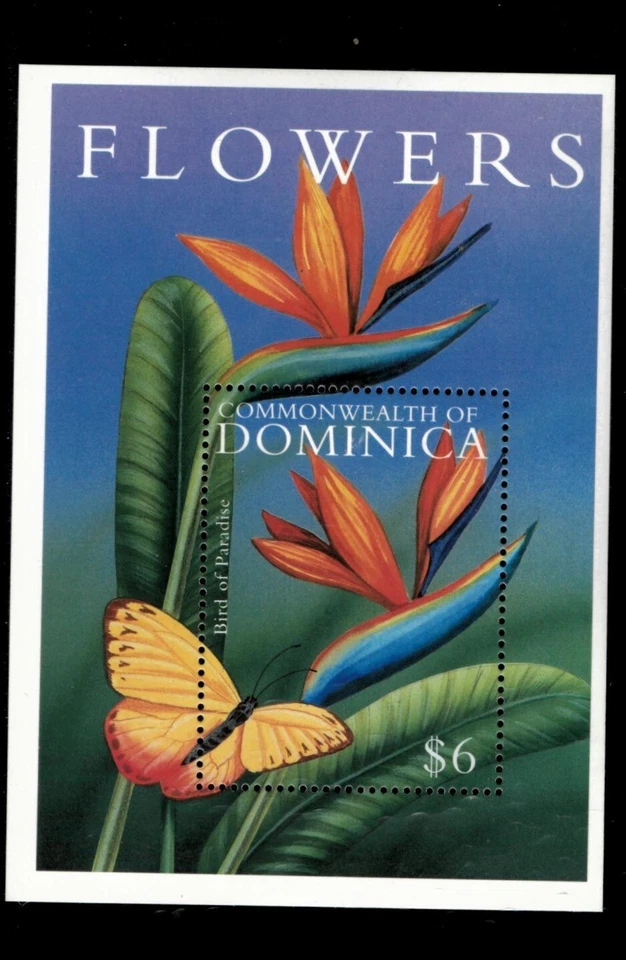 VINTAGE CLASSICS - Dominica 2000- Flowers- Souvenir Stamp Sheet- Scott 2208- MNH - Image 1 of 1