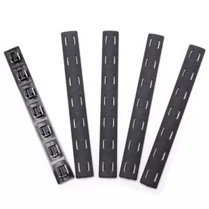 5 PCS 5.5'' M-lok Rail Panel Cover Picatinny Slots Covers Snap-in Panel Strip - Picture 1 of 8