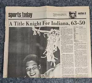 1981 Indiana Hoosiers NCAA Champions Basketball Newspaper Article Isiah Thomas - Picture 1 of 5