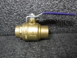 Midwest Control BVS-120 1-1/4" CxC Solder-End Brass Ball Valve,(MG) - Picture 1 of 6