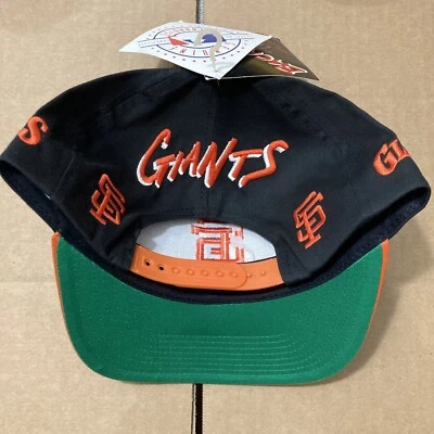 DS Vintage San Francisco Giants Snapback Hat Back Talk Script Shadow Big Logo SF - Image 1 of 4