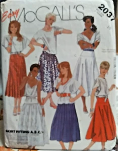 2037 Vintage McCall' Pattern Misses 1980s Set of Skirts Pleated Gathered size 10 - Picture 1 of 3