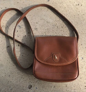 Vintage Hartmann by Lombardo Brown Leather Crossbody Bag Purse - Picture 1 of 19
