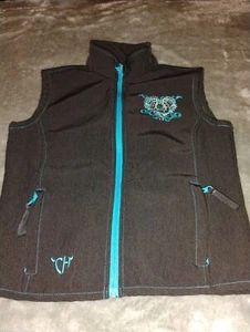 Cowgirl Hardware Girls 7/8 Dark Brown Wild & Free Western Vest - Picture 1 of 5