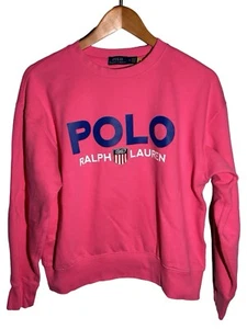 Polo Ralph Lauren Sweatshirt Damen Gr. Medium Rundhals Pullover Fleece Rosa - Bild 1 von 6