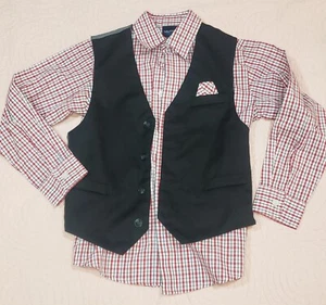 Boys Nautica 3-Piece Suit (Size 7) - Black, Red & White - Picture 1 of 15