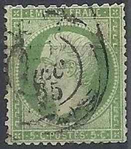 1862 FRANCIA USATO NAPOLEONE EMPIRE FRANC 5 CENT VERDE - FR453-2 - Imagen 1 de 1