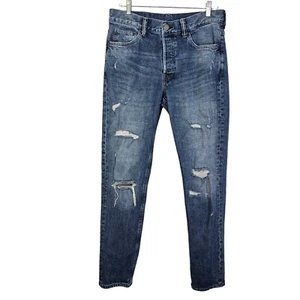 H&M &Denim Men 32 Slim Distressed Jeans 31 Inseam - Picture 1 of 9