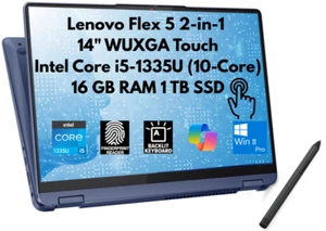Lenovo Flex 5 2-in-1 14" WUXGA Touch Core i5-1335U 16GB 1TB SSD Active Pen W11P - Picture 1 of 9