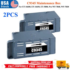 2PK C9345 Epson ET-16600 ET-16650 ET-5800 ET-5850 Maintenance box waste ink pad - Picture 1 of 7
