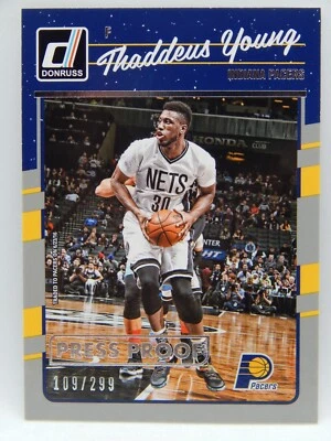 2016-17 Panini Donruss Basketball Press Proof Silver /299 - THADDEUS YOUNG - Image 1 of 2