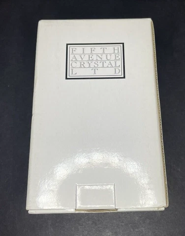New in Box - Fifth Avenue Crystal Ltd Century 5.5" Oval Crystal Clock #324169 Cover