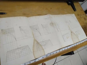 ANTIQUE SHIP blueprints Nautical Plate Prints 1840's Picture art Military Ships - Picture 1 of 6