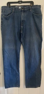 Pantalones de mezclilla azul Eddie Bauer de ajuste relajado pierna recta para hombre talla 42 5 bolsillos - Imagen 1 de 12