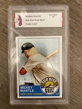 Mickey Mantle sun rise root beer baseball card