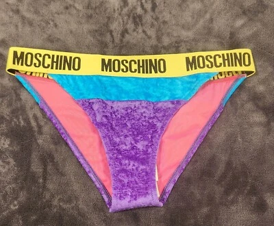 MOSCHINO Swim Multicolored Bikini bottom Sz 8 (M) NWT - Image 1 of 4