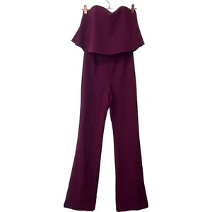 NWT Nordstrom Raspberry Purple Strapless Jumpsuit Popover Socialite Womens Small - Picture 1 of 5