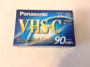 NEW Panasonic TC-30 VHS-C Video Cassette Tape Super High Grade 90 Minute SEALED - Picture 1 of 2