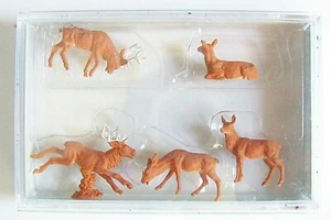 HO Preiser 14179 DEER ( Various Poses) 1/87 scale Figures   SHIPS FROM CHICAGO - Picture 1 of 1