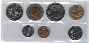 KEELING COCOS ISLANDS 7 DIF UNC COINS SET 0,05 - 5$ 2004 YEAR BIMETAL SHARK BIRD - Picture 1 of 2