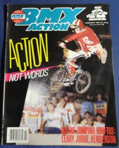 BMX ACTION MAGAZINE-FEB 1986-BILLY GRIGGS-USBA DALLAS GRAND NATS-JUMPING PICTORI - Picture 1 of 6