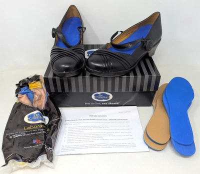 Dr Comfort 6 1/2 W Black Leather Cindee 0410 Womens Diabetes Dress Heels Shoes - Image 1 of 4