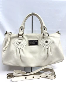 Marc by Marc Jacobs Leather 2-Way Shoulder Bag Handbag White - Picture 1 of 16