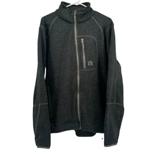 Avalanche Men's Full Zip Fleece Jacket Charcoal Black Large - Picture 1 of 13