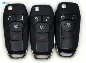 3x OEM Ford Fusion Keyless Entry Flip Key Car Remotes 2 UNCUT N5F-A08TAA - Picture 1 of 2