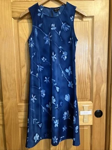 Vintage My Michelle Sleeveless Dress 11/12 Floral Blue - Picture 1 of 4