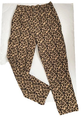Lucy & Yak Addison Tapered Leopard Print Pants Jeans Pleated Women’s Size 30 / L - Image 1 of 4