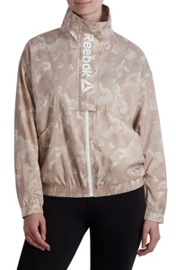 Reebok Damen Mesh gefütterte bedruckte Focus Trainingsjacke Größe Large - Bild 1 von 7