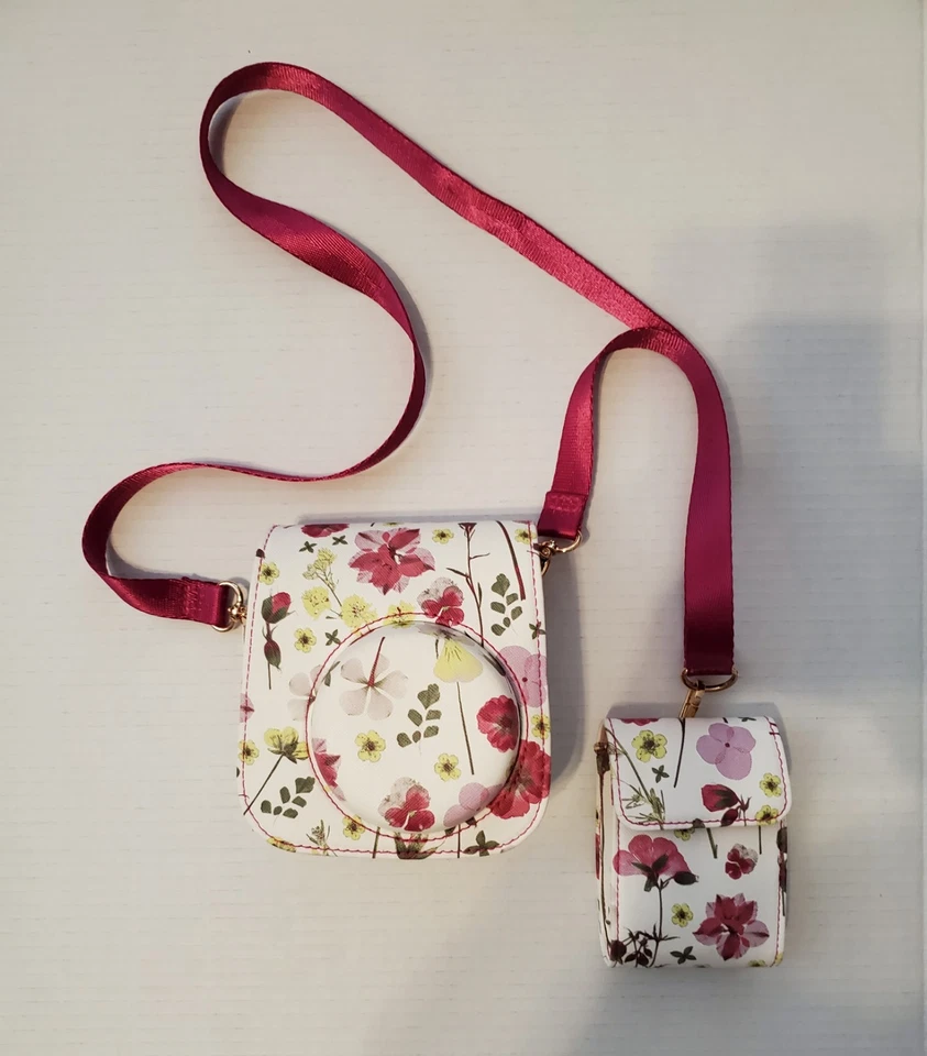 Estojo tiracolo para câmera Inmax Mini 12 Heyday floral com mini suporte para acessórios - Imagem 1 de 4