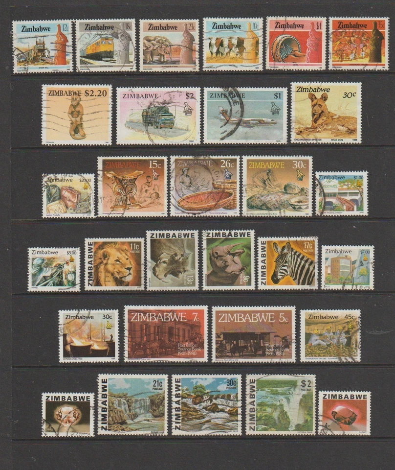 ZIMBABWE   Collection of  Various  Stamps     USED - Image 1 of 1