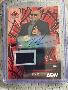 Taz 2025 Upper Deck SP Game Used AEW Memorabilia Auto Red /35 - Picture 1 of 2