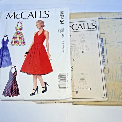 NEW McCall's Pattern M7157 Misses sz Halter-Style Sun Dresses 6-14 Fit & Flare - Image 1 of 4