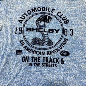 Official Shelby Automobile Club 1983 T-Shirt Mens Medium Blue Cobra Ford Racing - Picture 1 of 7