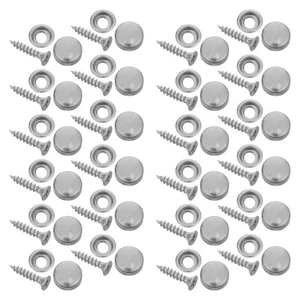  24 Sets Stainless Steel Screw Covers 14mm - Decorative Self-Tapping Screws with - Picture 1 of 17