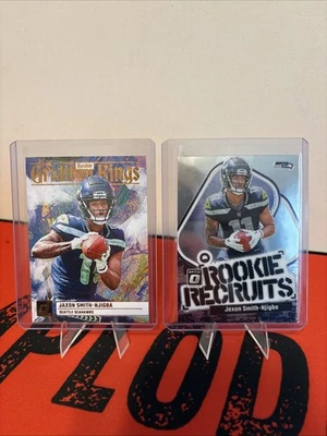 Jaxon Smith-Njigba RCs (2) Donruss Gridiron Kings & Optic Rookie Recruits - Image 1 of 4