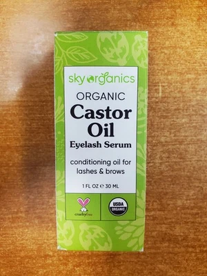 Suero de pestañas Sky Organic aceite de ricino pestañas y cejas de aspecto más completo 1 oz. E12B Foto 1 de 4