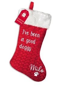 Personalised pet Christmas stocking set - I've been a good doggy - name - Picture 1 of 1