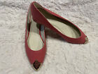 Mark. period pink flats shoes with metal toe cap & studs . New Size 8